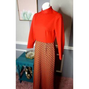 Vintage 1970s Dress, Chiffon Dress, Vintage Dress